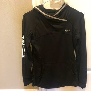 Black athletic long sleeve top.